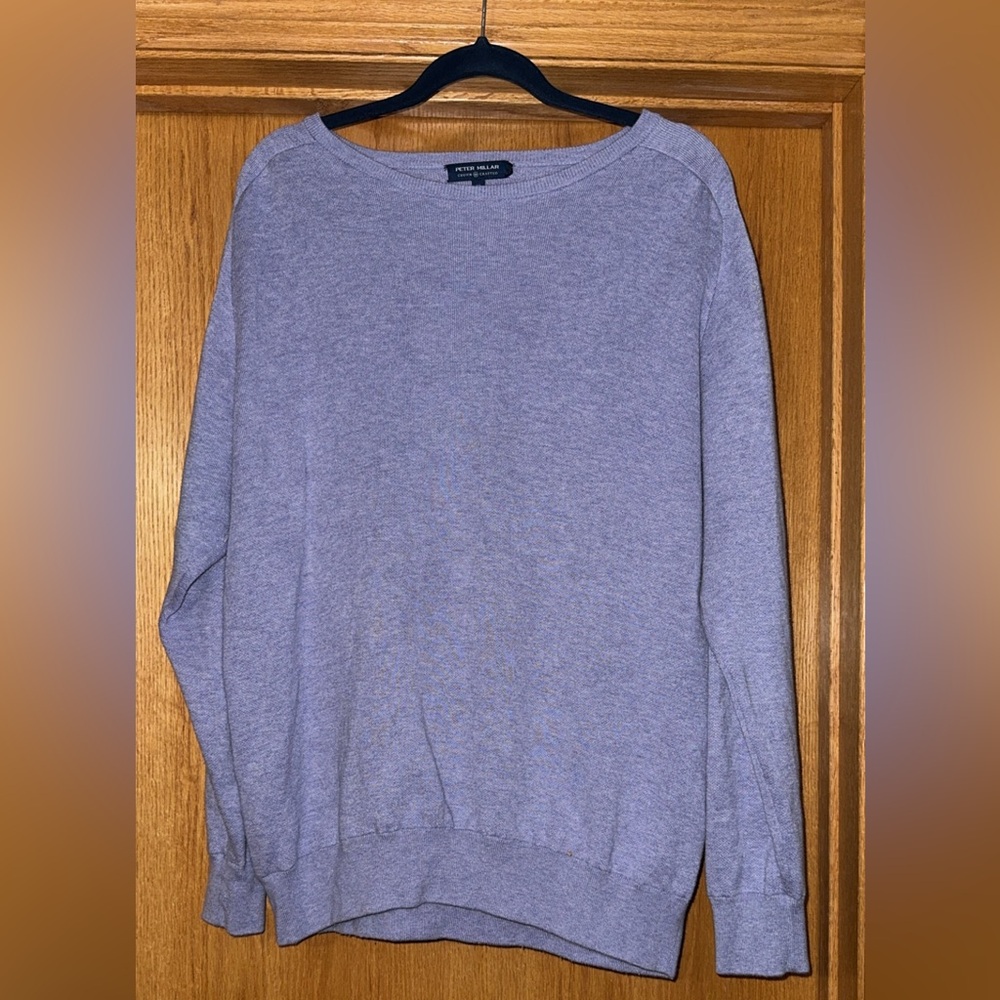 Peter Millar Crown Crafted Lilac Pima Cotton Silk Cashmere Blend  Sweater XL